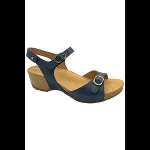 Dansko Women's Tricia Wedge Sandal Blue - Medium